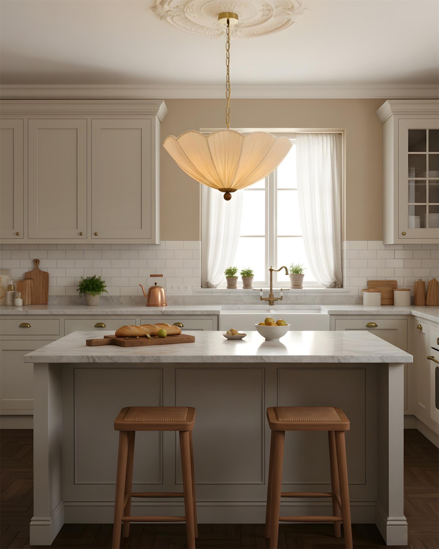 Seralune Modern Fabric Pendant Light