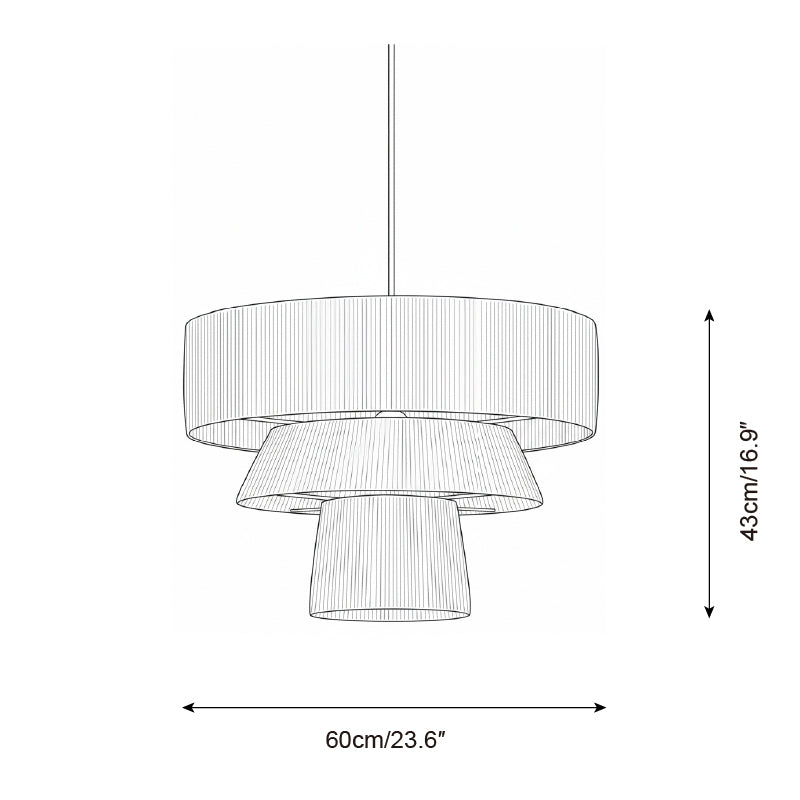 Serapha Tier Organic Raffia Pendant Light