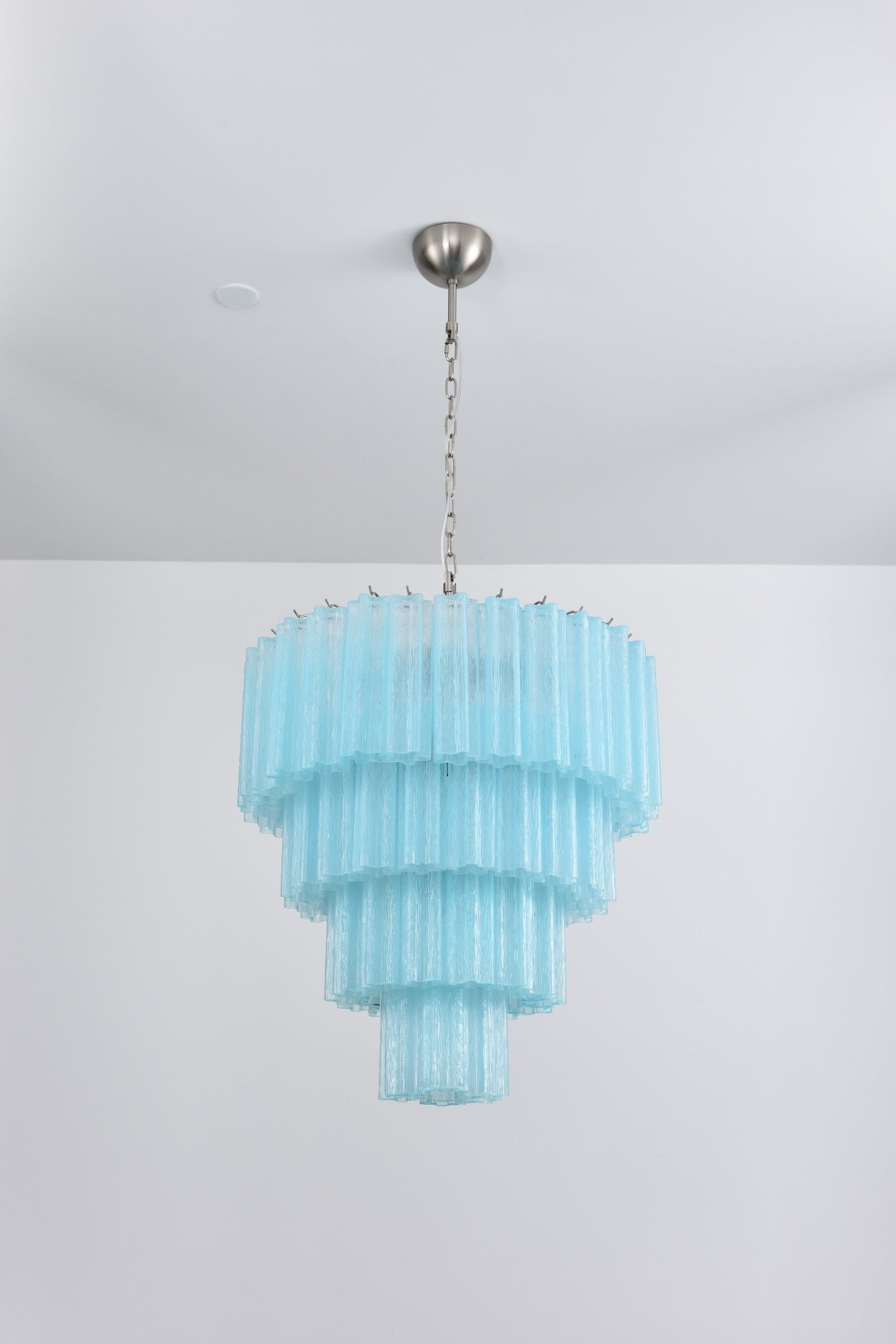 Aurora Chandelier Cascade Layered Glass Elegant Vintage - Blowlighting