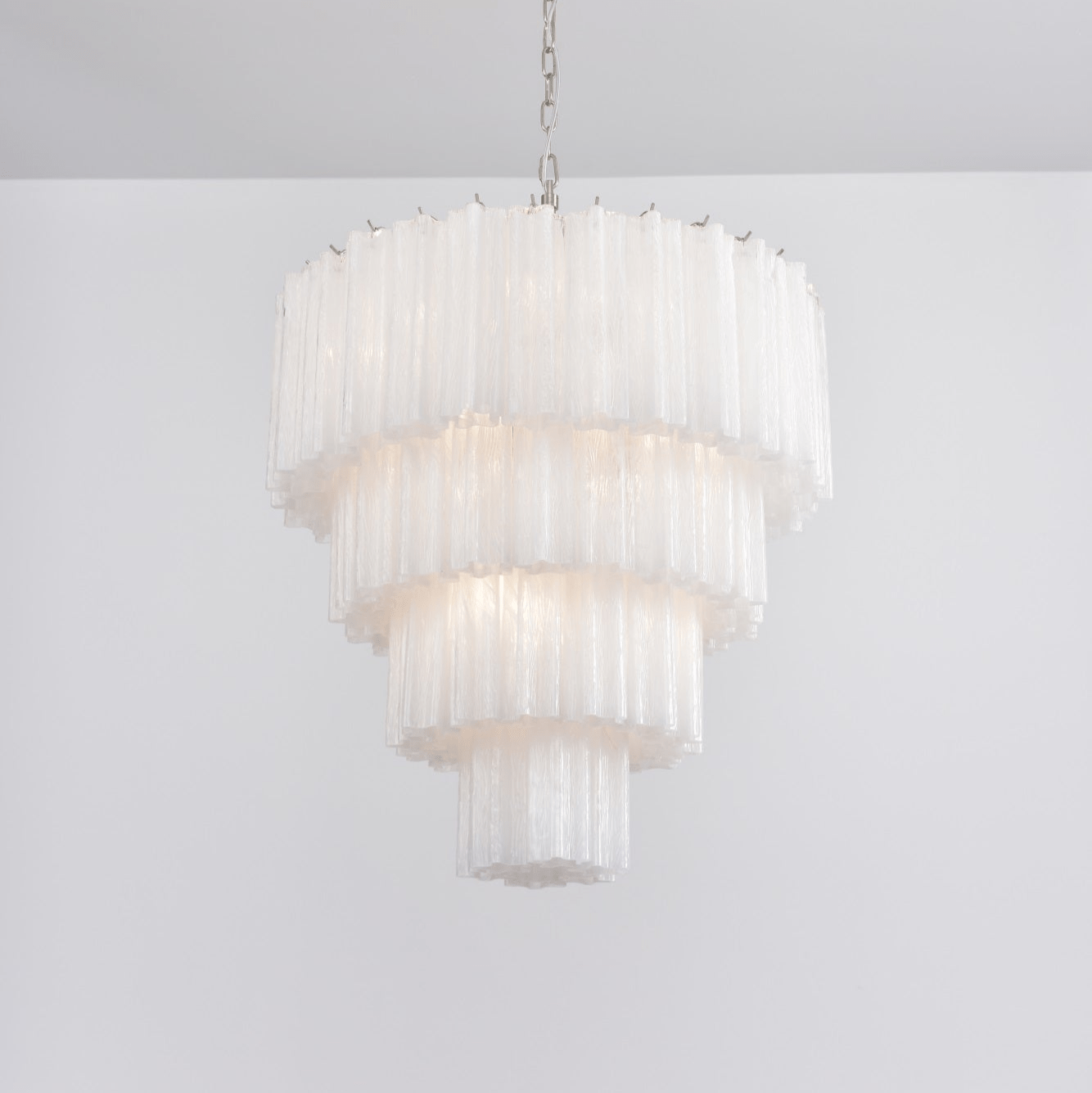 Aurora Chandelier Cascade Layered Glass Elegant Vintage - Blowlighting