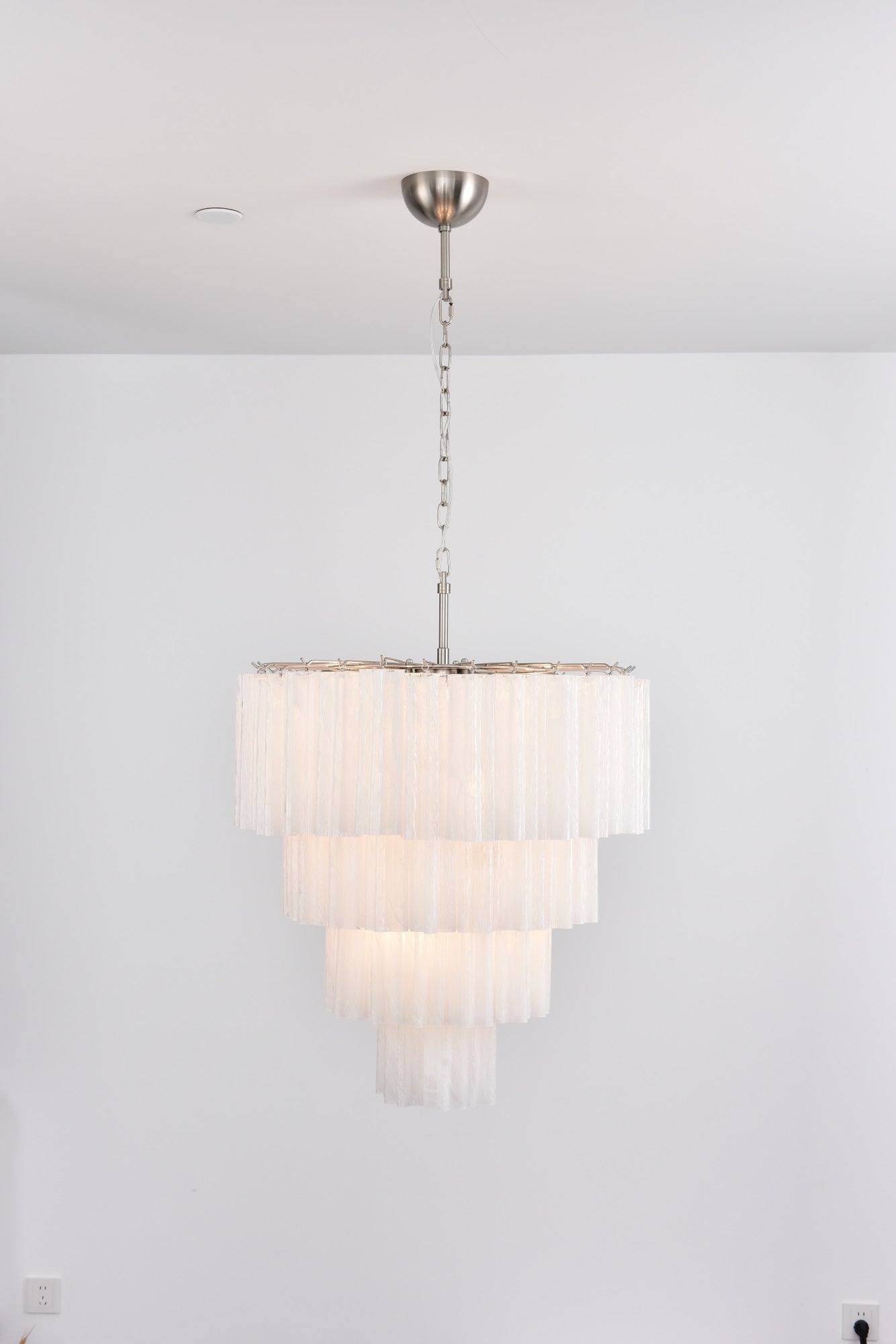 Aurora Chandelier Cascade Layered Glass Elegant Vintage - Blowlighting