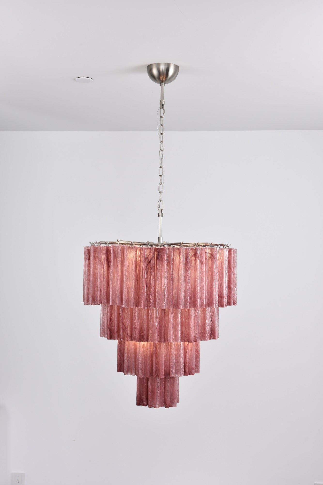 Aurora Chandelier Cascade Layered Glass Elegant Vintage - Blowlighting