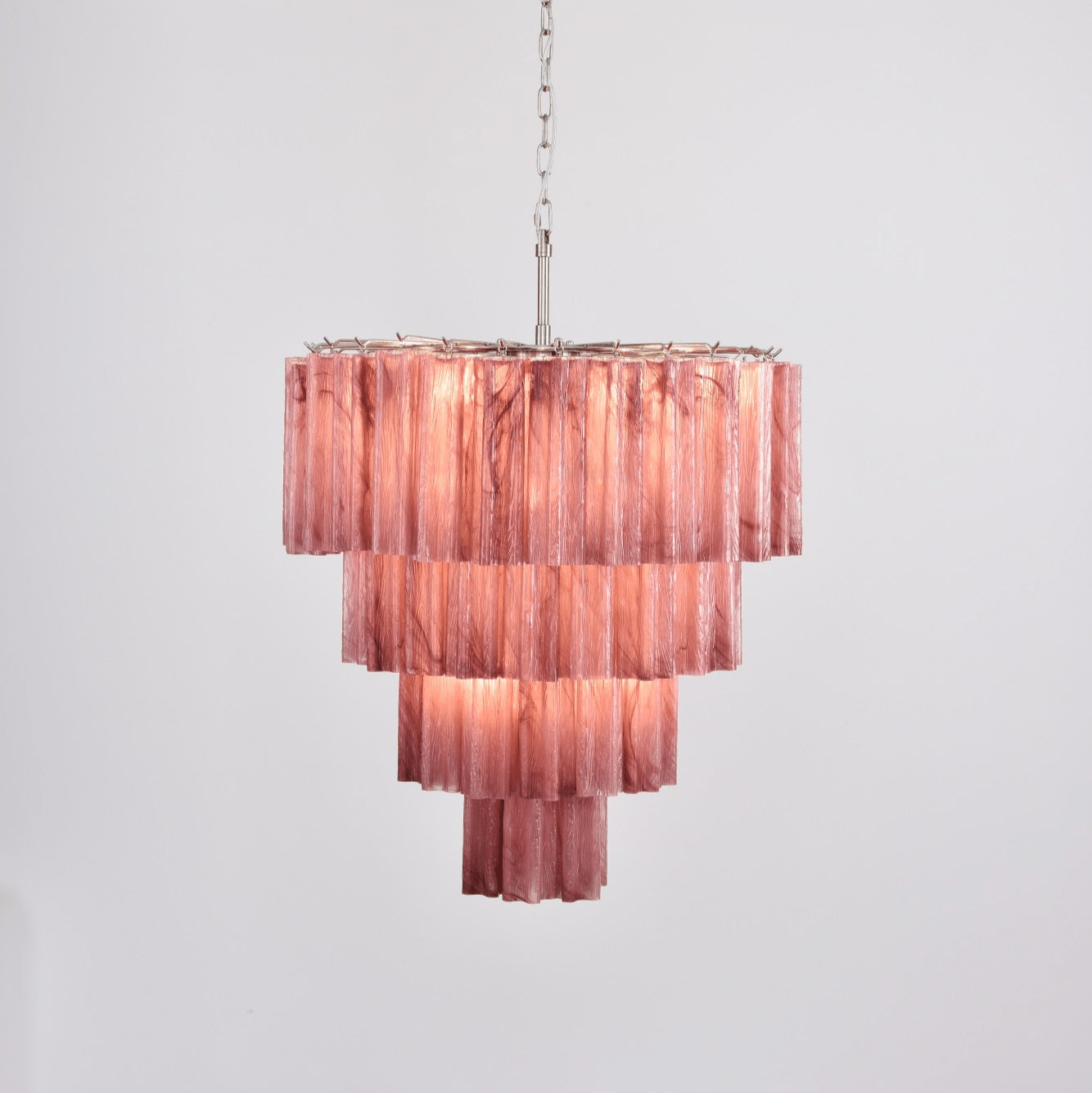 Aurora Chandelier Cascade Layered Glass Elegant Vintage - Blowlighting