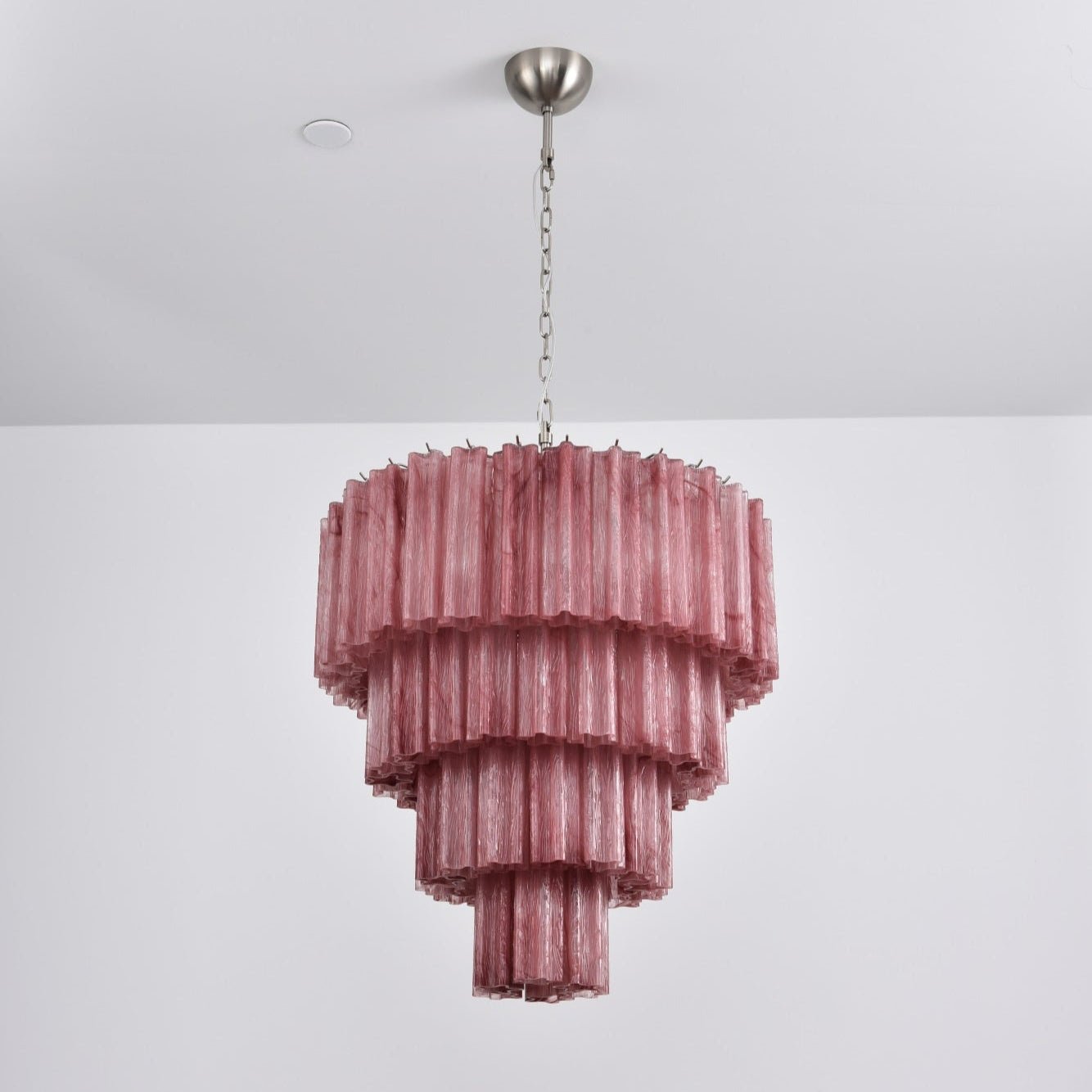 Aurora Chandelier Cascade Layered Glass Elegant Vintage - Blowlighting