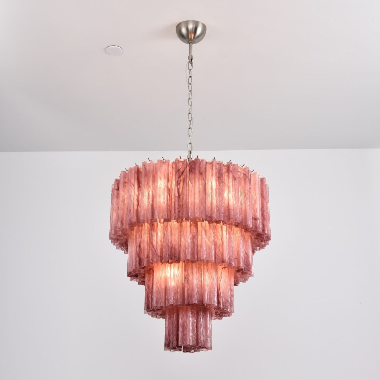 Aurora Chandelier Cascade Layered Glass Elegant Vintage - Blowlighting
