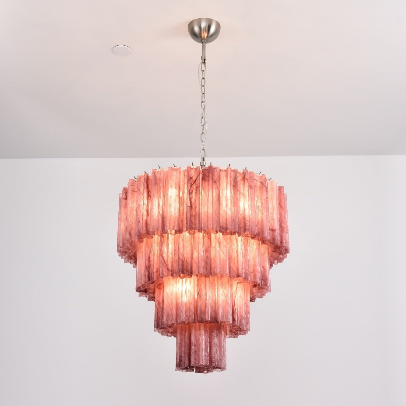Aurora Chandelier Cascade Layered Glass Elegant Vintage - Blowlighting