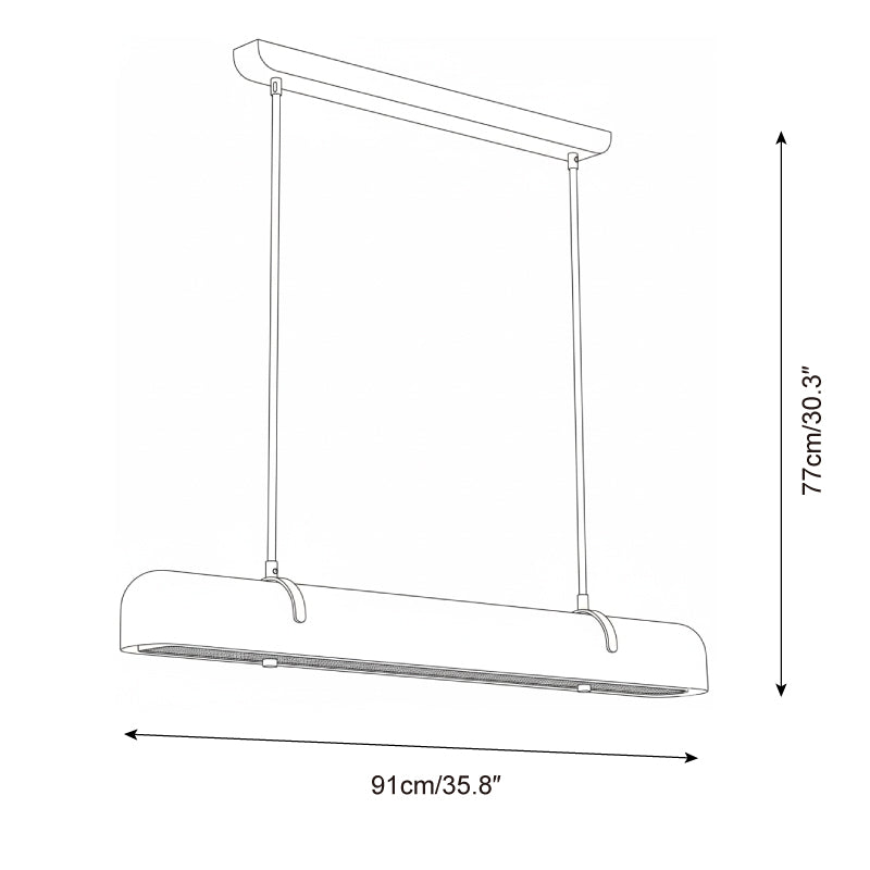 Selvian Modern Pastel Line Chandelier