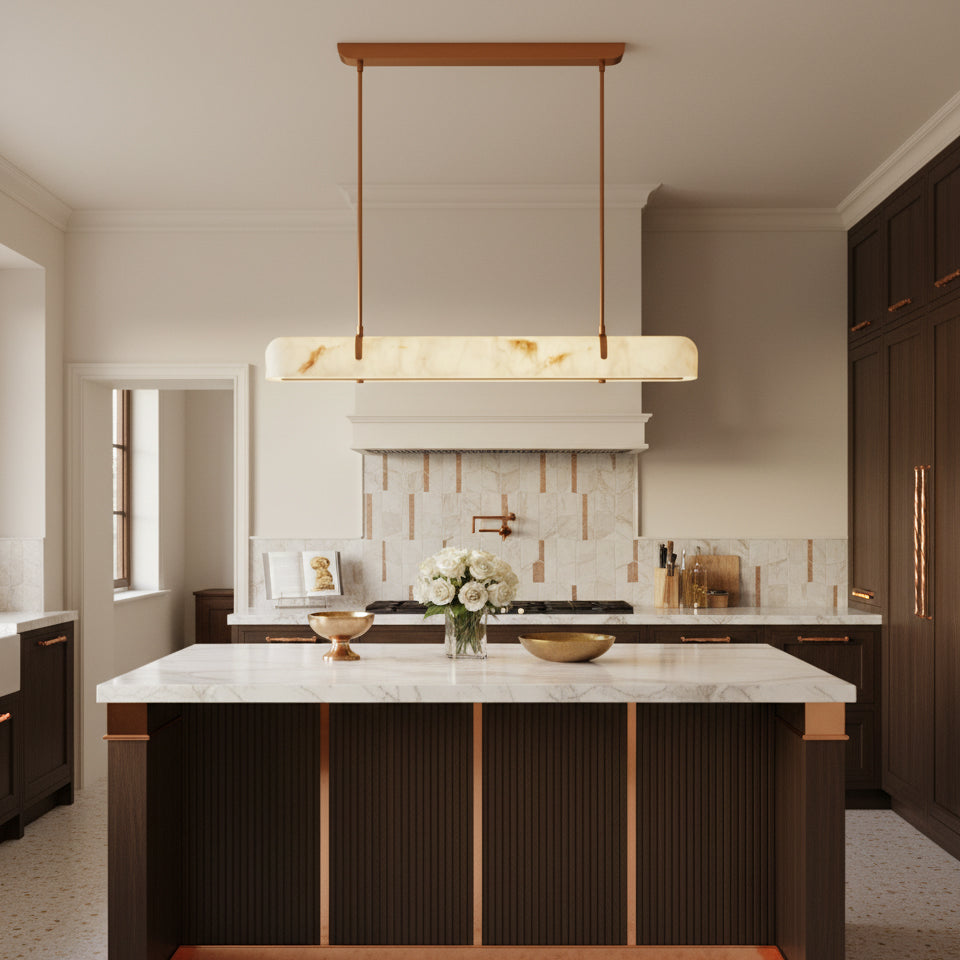 Selvian Modern Pastel Line Chandelier