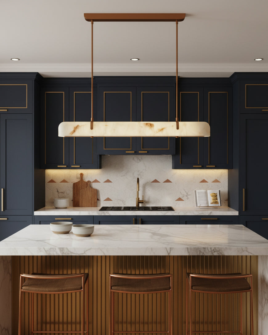 Selvian Modern Pastel Line Chandelier