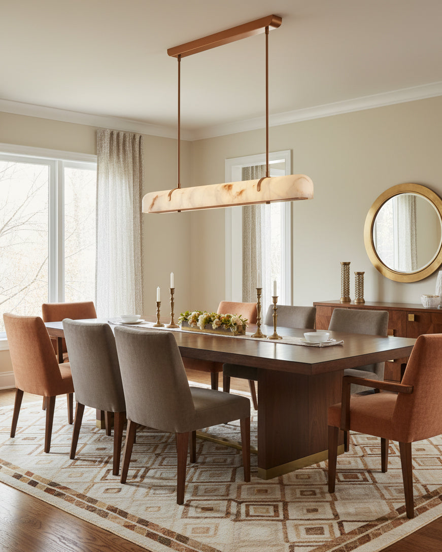 Selvian Modern Pastel Line Chandelier