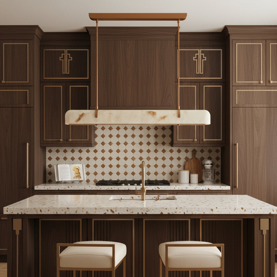 Selvian Modern Pastel Line Chandelier