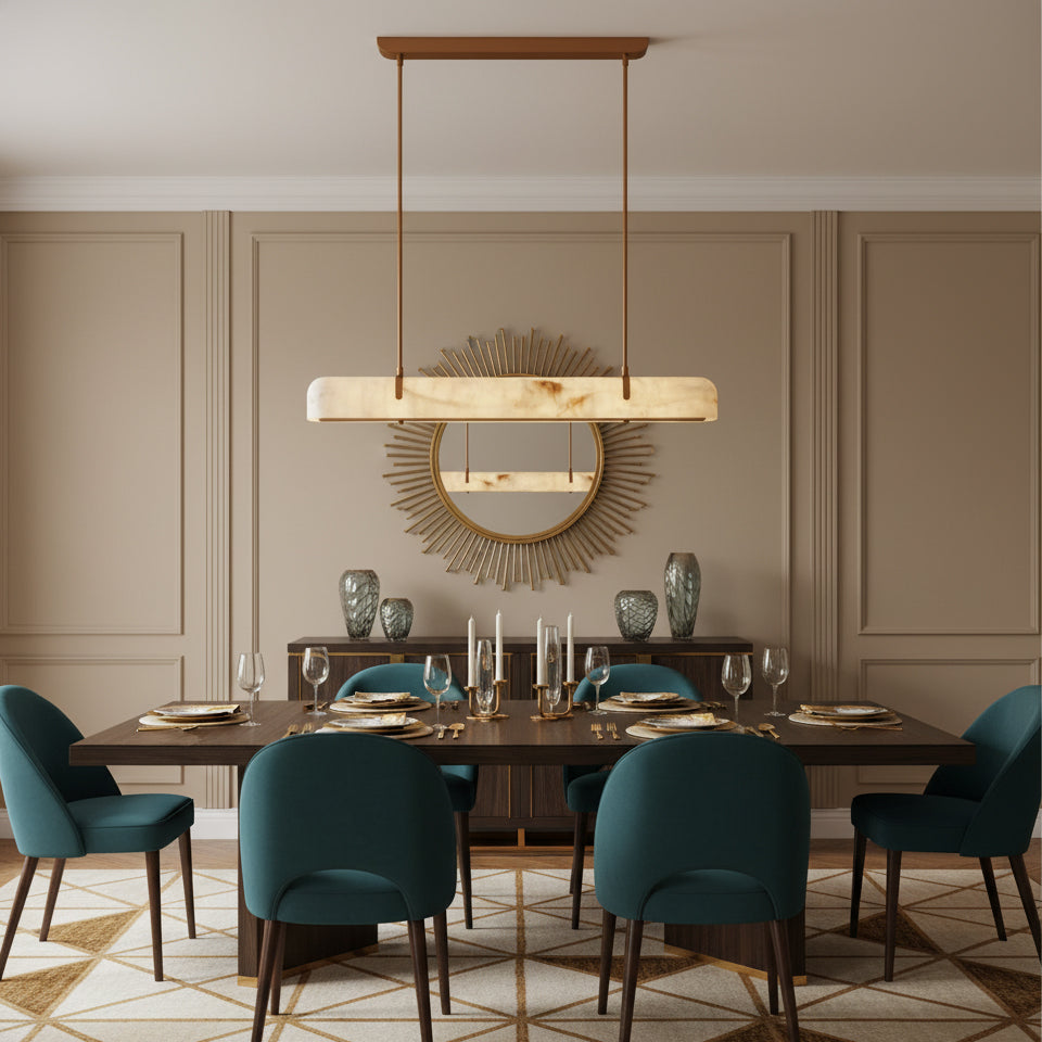 Selvian Modern Pastel Line Chandelier