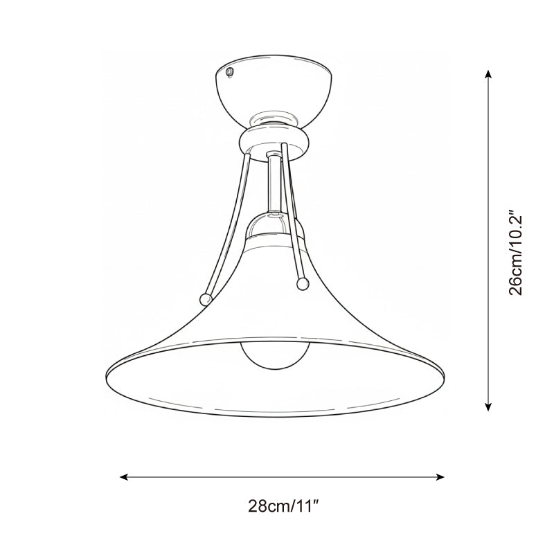 Sereno Scandinavian Glass Dome Ceiling Light