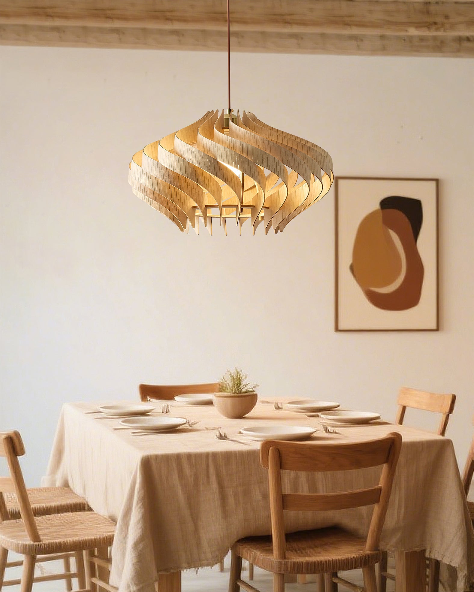 Serentia Modern Wood Pendant Light