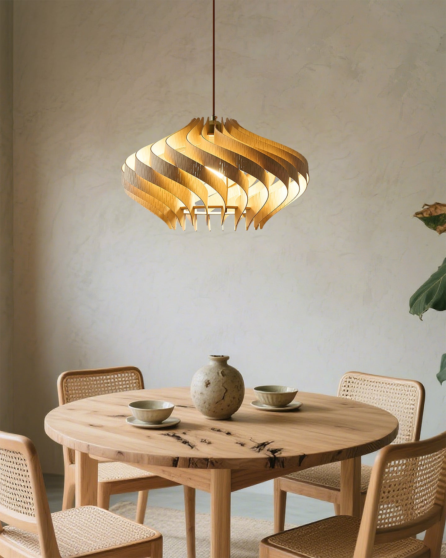 Serentia Modern Wood Pendant Light