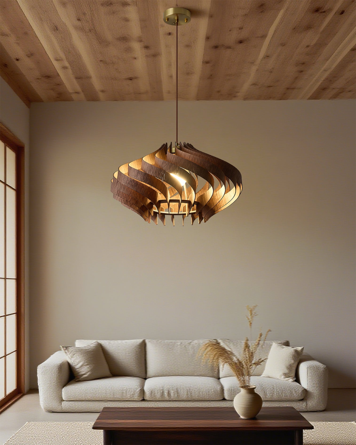 Serentia Modern Wood Pendant Light