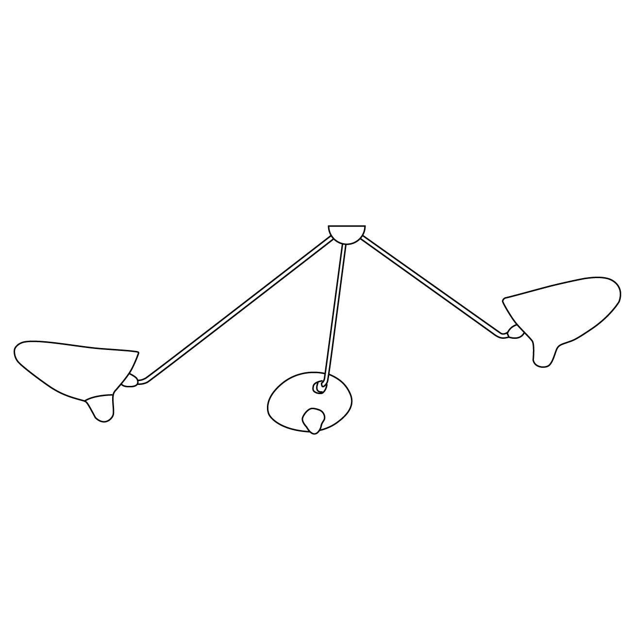 Serge Mouille Ceiling Lamp B - Blowlighting