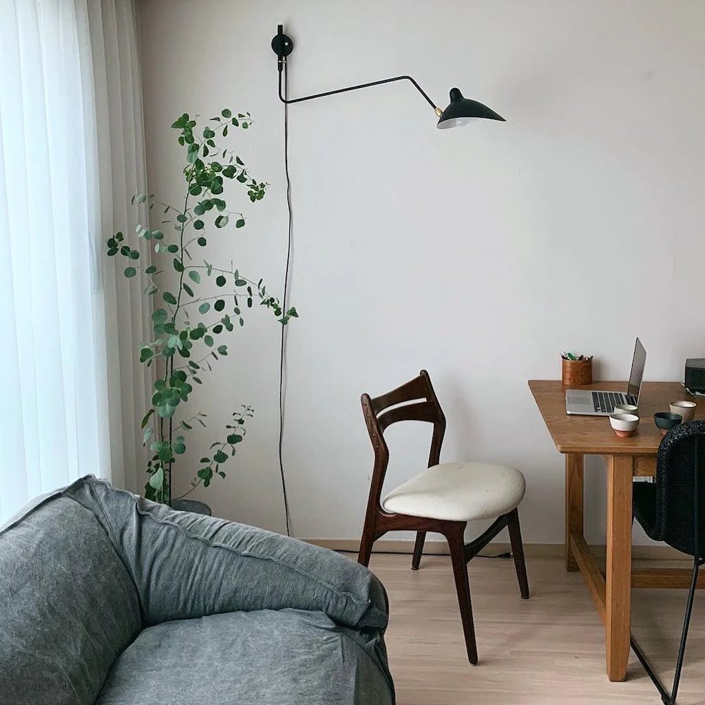 Serge Mouille Contemporary Aluminum Plug In Wall Light
