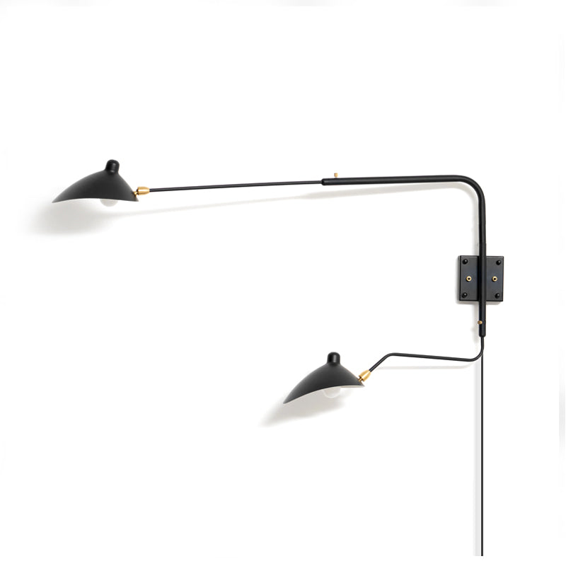 Serge Mouille Contemporary Aluminum Plug In Wall Light