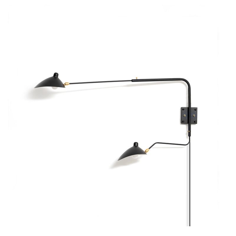 Serge Mouille Contemporary Aluminum Plug In Wall Light