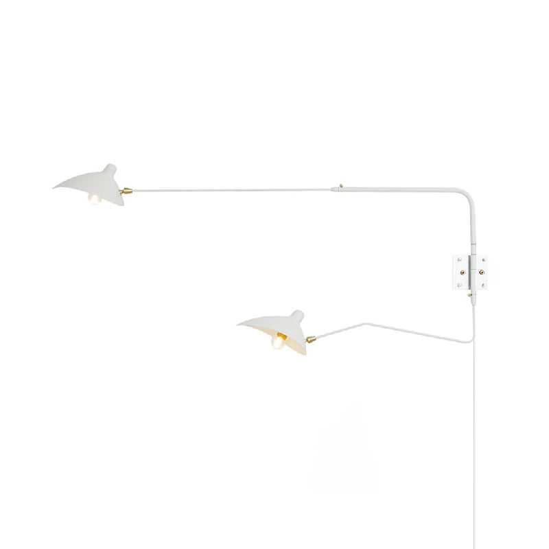 Serge Mouille Contemporary Aluminum Plug In Wall Light