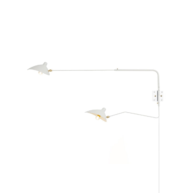Serge Mouille Contemporary Aluminum Plug In Wall Light