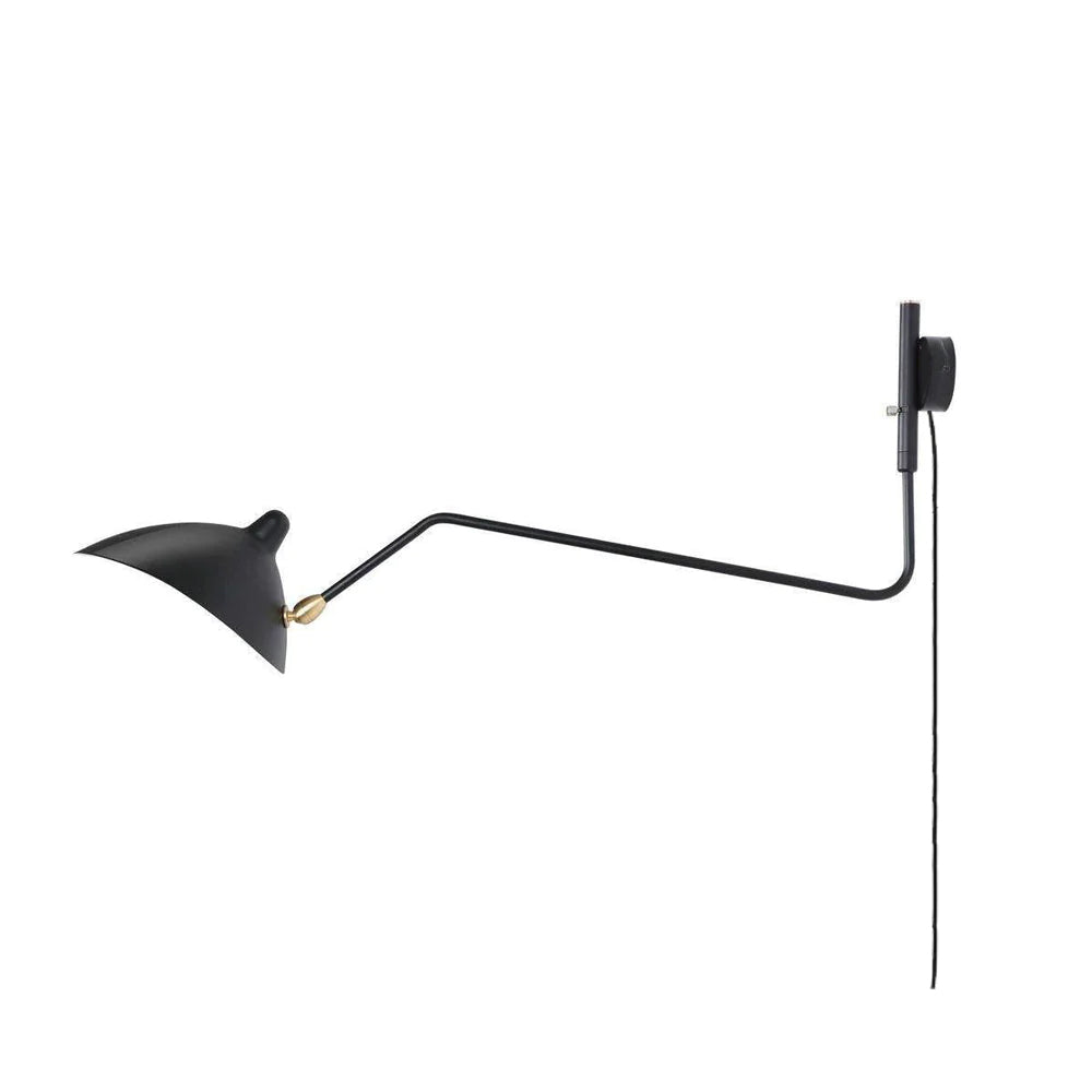 Serge Mouille Contemporary Aluminum Plug In Wall Light
