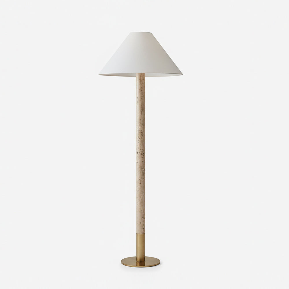 Apex Simple Travertine Floor Lamp