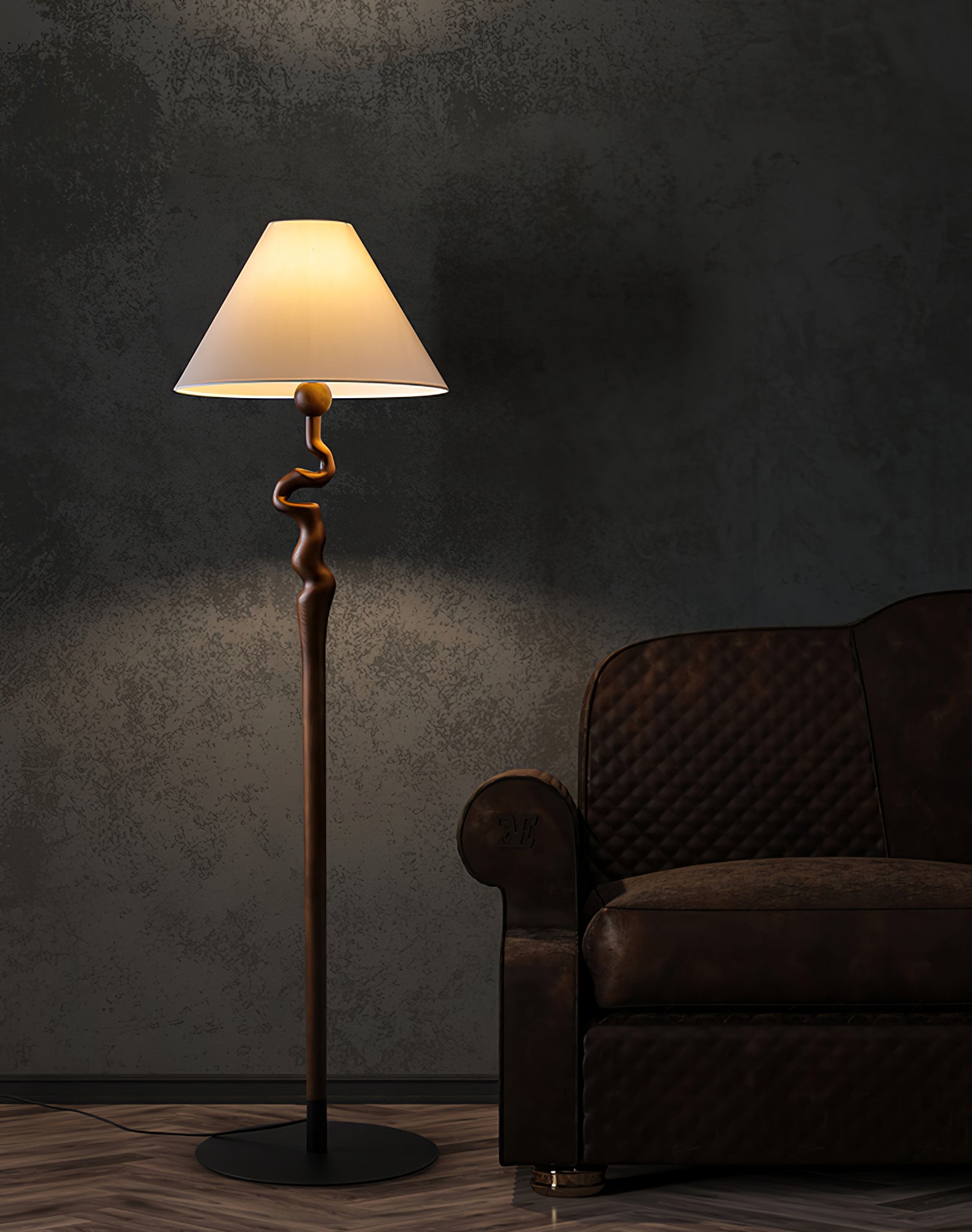 Serpentine Twist Floor Lamp - Blowlighting