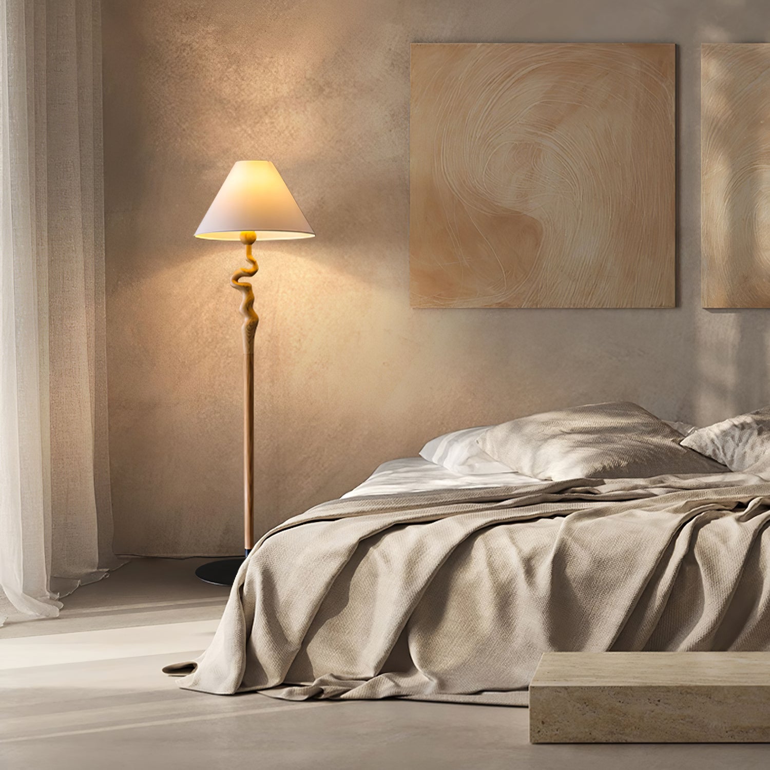 Serpentine Twist Floor Lamp - Blowlighting