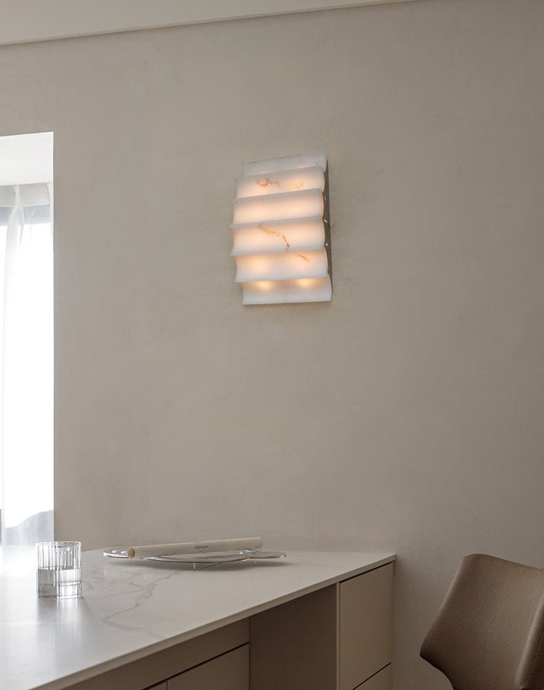 Serra Tiered Alabaster Sconce - Vakkerlight
