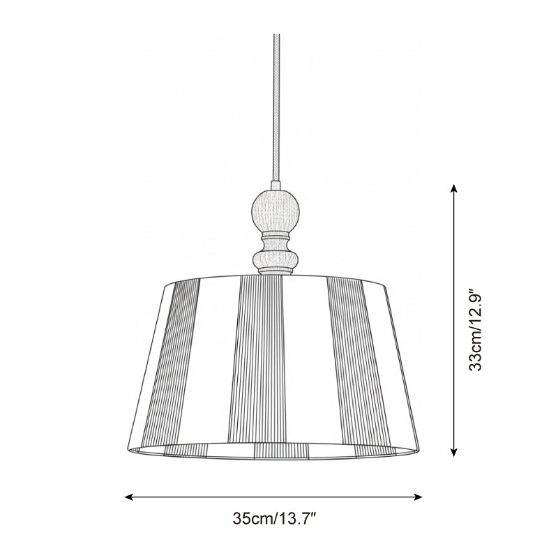 Shadow Stripe Modern Cotton Thread Pendant Light