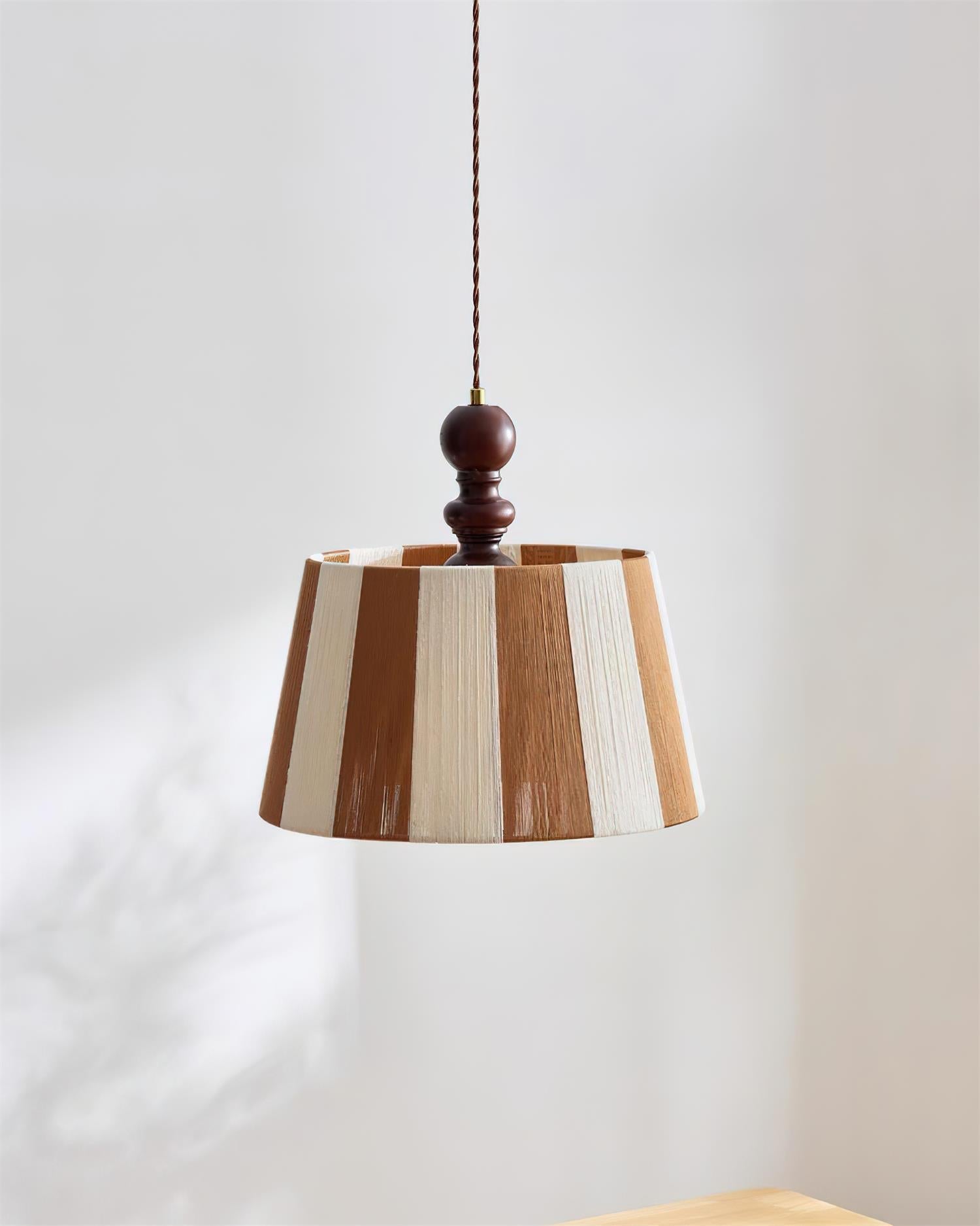 Shadow Stripe Modern Cotton Thread Pendant Light