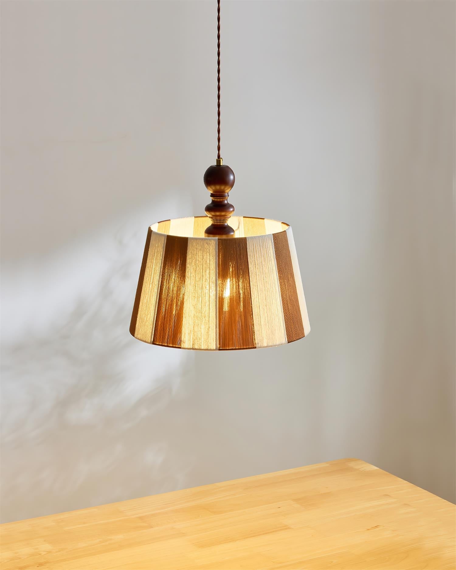 Shadow Stripe Modern Cotton Thread Pendant Light