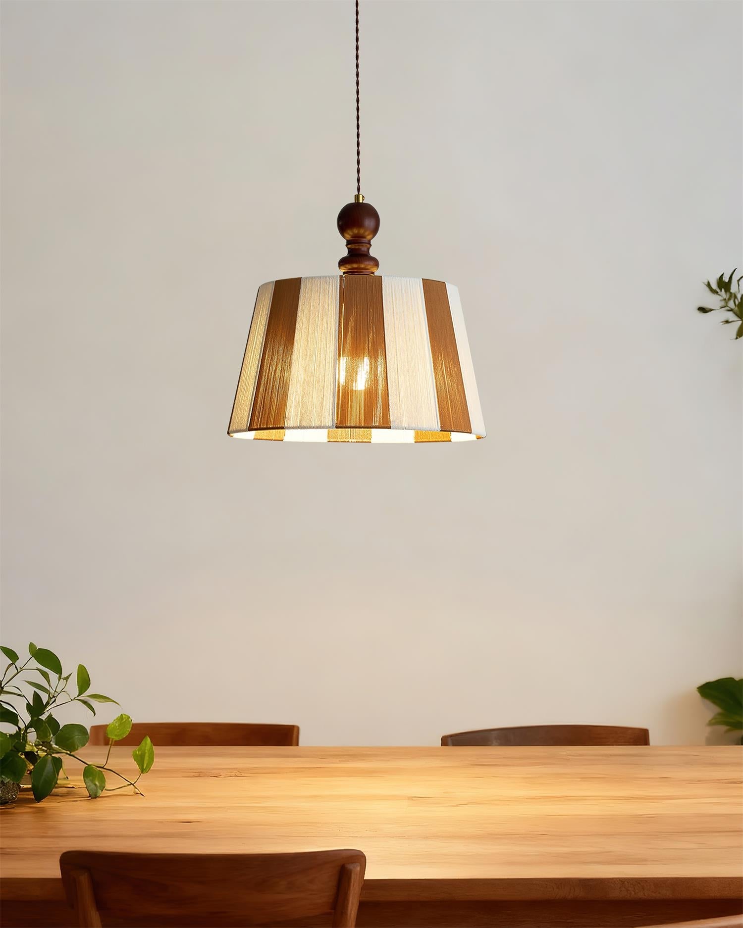 Shadow Stripe Modern Cotton Thread Pendant Light