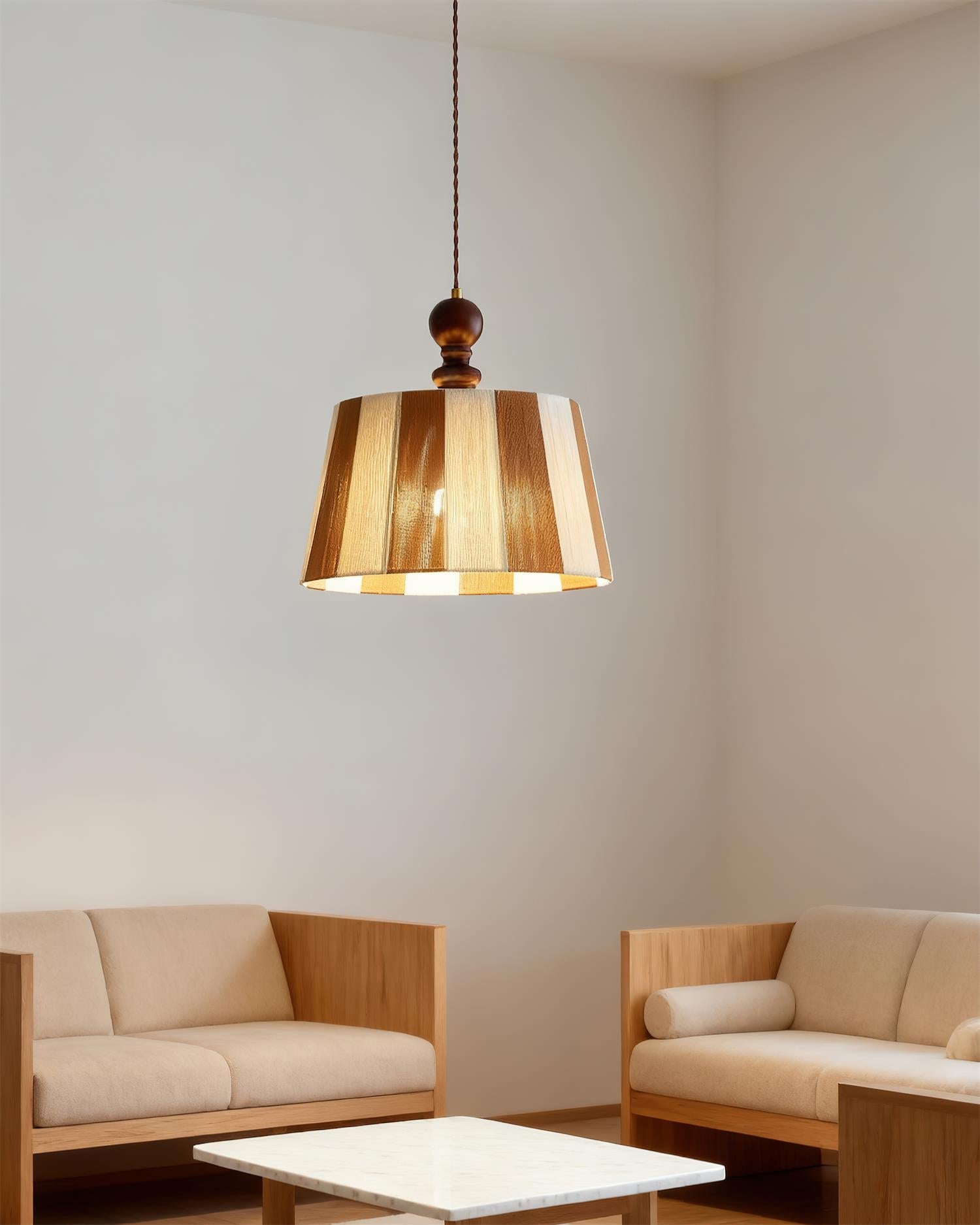 Shadow Stripe Modern Cotton Thread Pendant Light