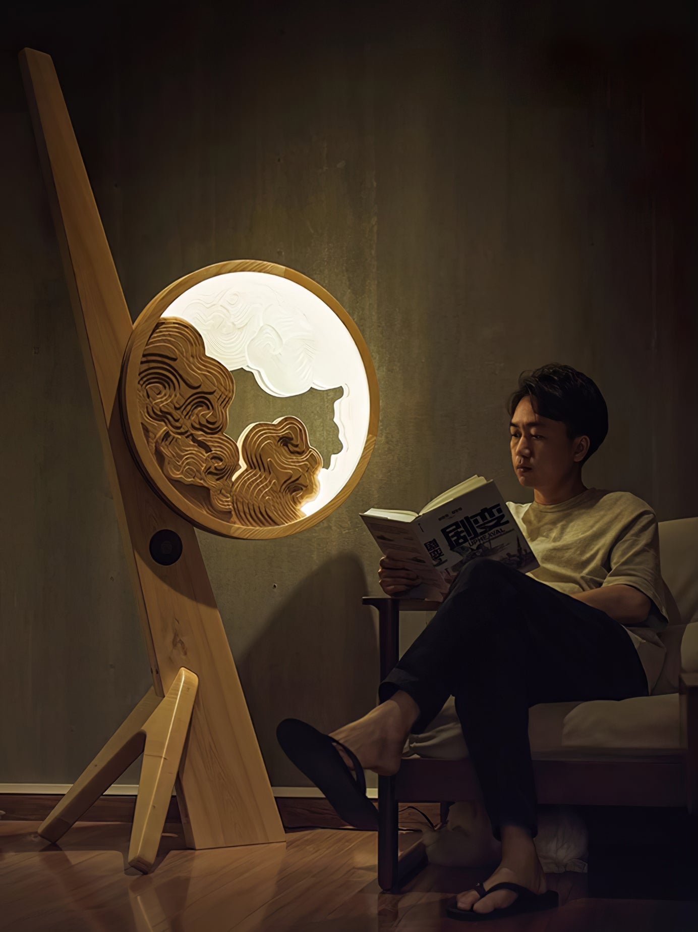 Cunoreth Rustic Wood Table Lamp - Blowlighting