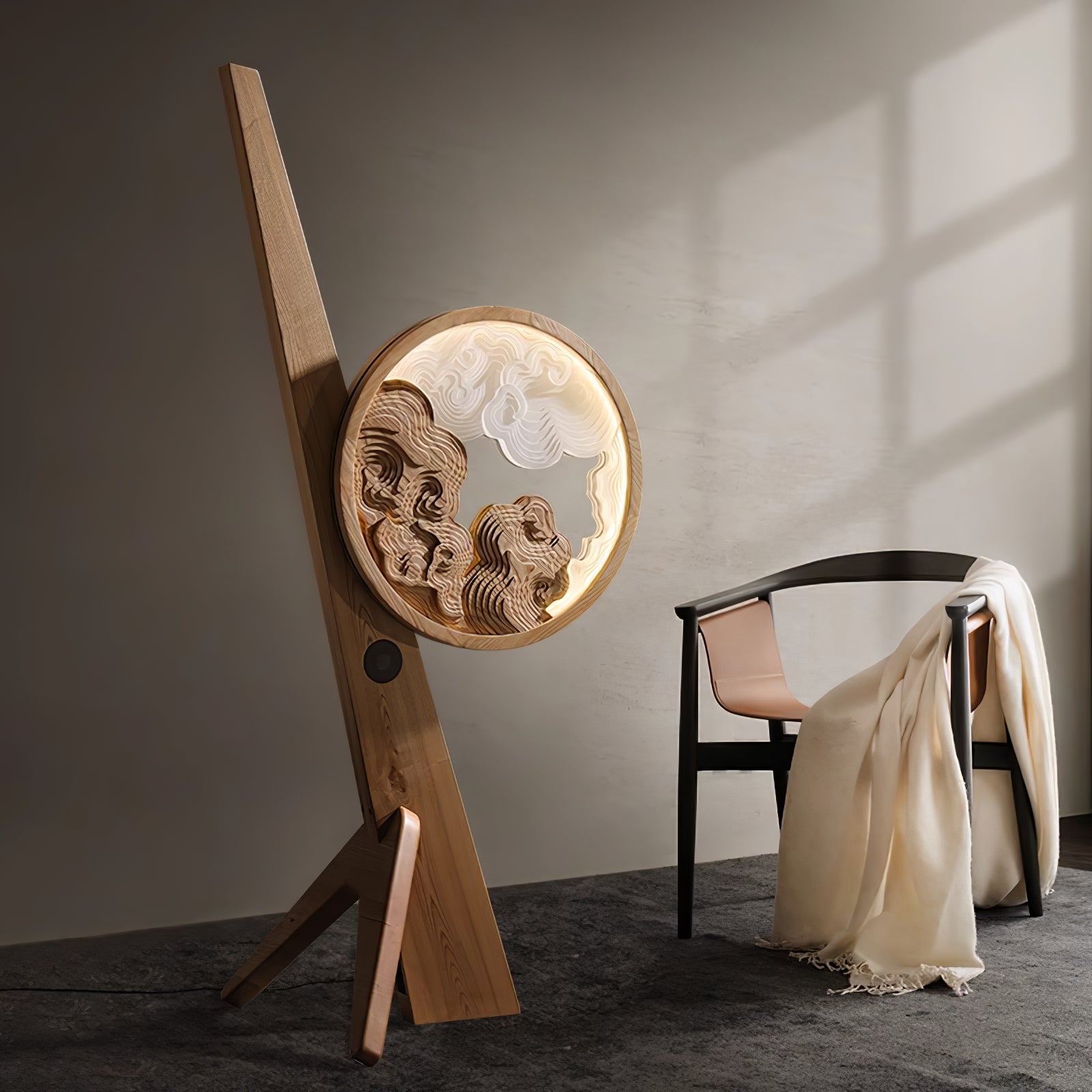 Cunoreth Rustic Wood Table Lamp - Blowlighting