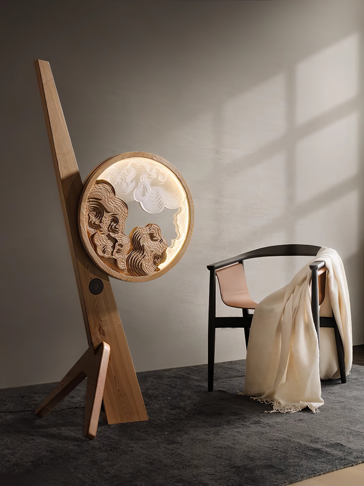 Cunoreth Rustic Wood Table Lamp - Blowlighting