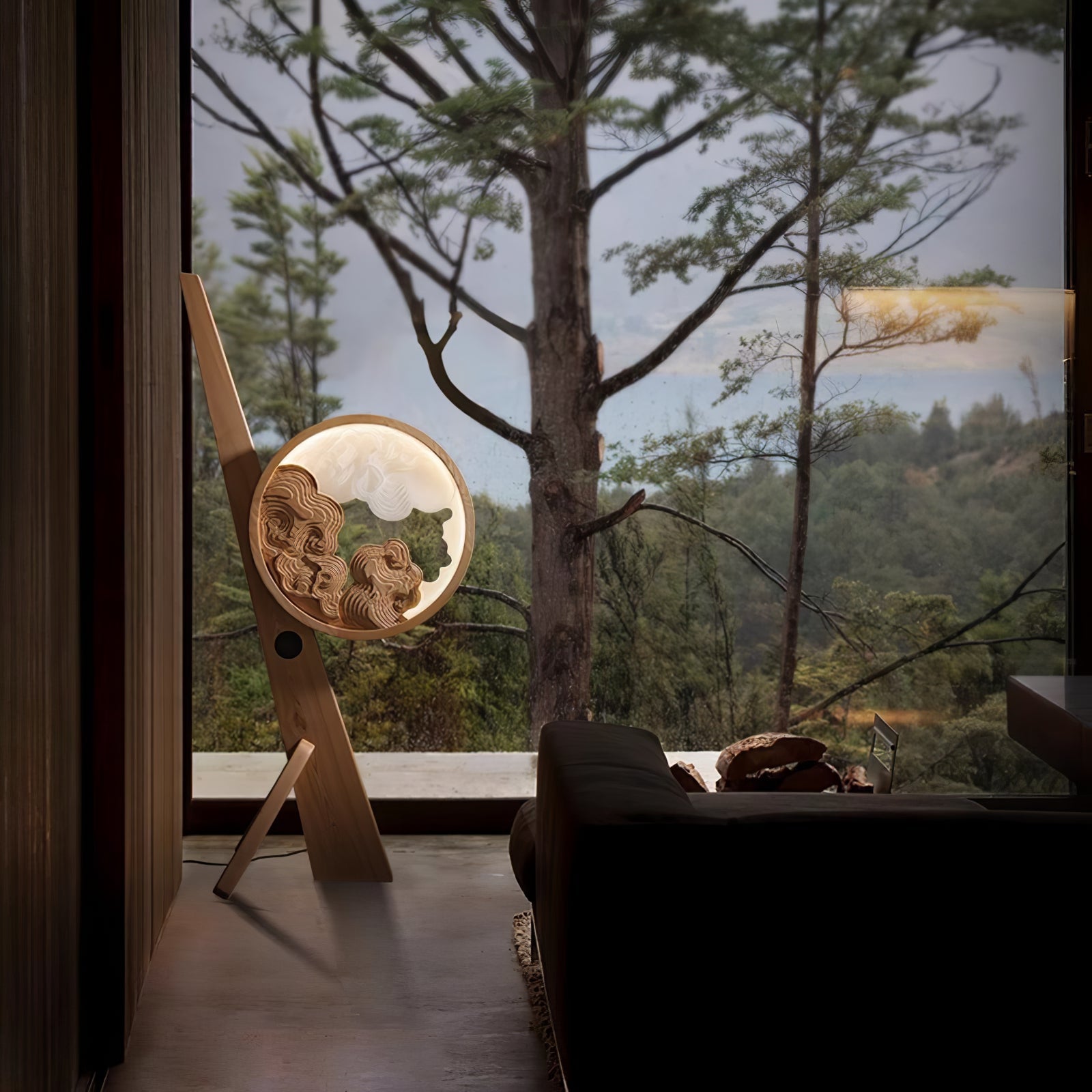 Cunoreth Rustic Wood Table Lamp - Blowlighting