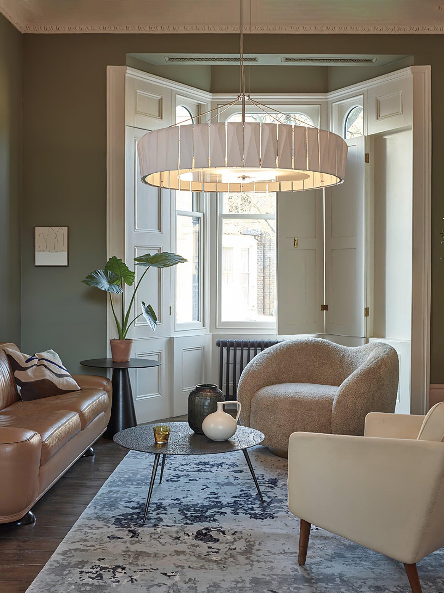Vaeliora Ribbed Ceramic Pendant Light - Blowlighting
