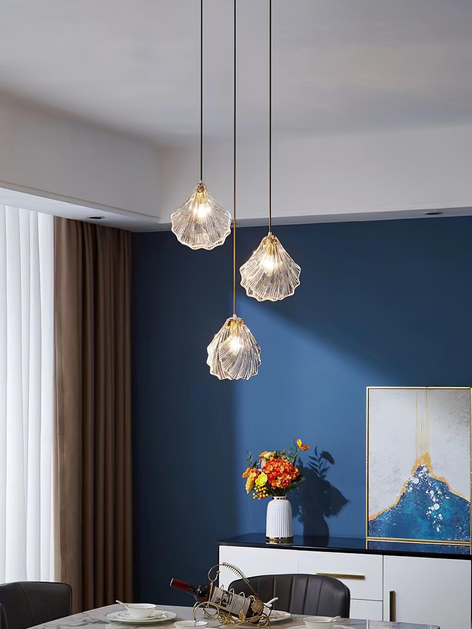 Shell Mini Pendant Swag Light - Blowlighting