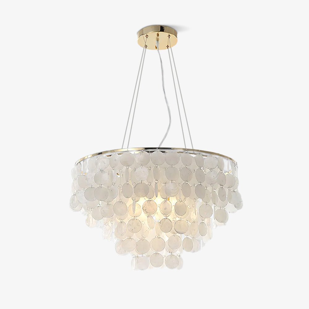 Esileth Postmodern Luxury Shell Wind Chime Metal Chandelier - Blowlighting