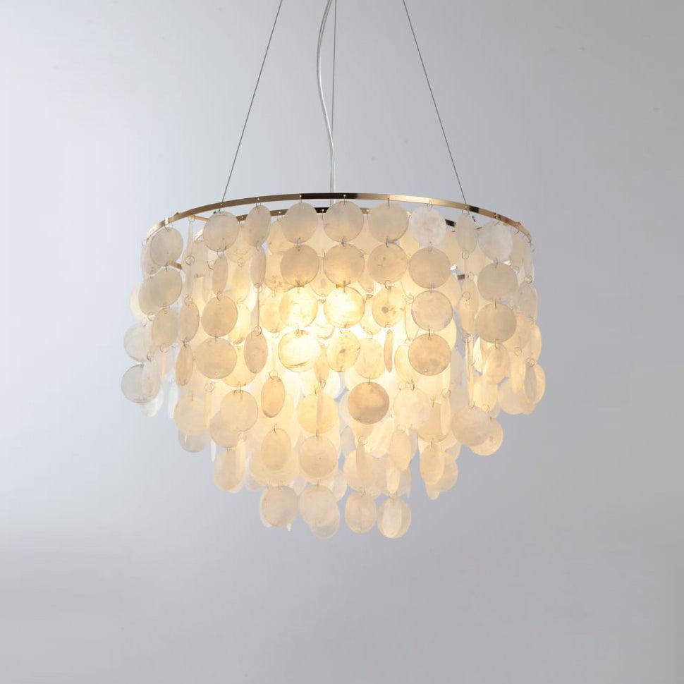 Esileth Postmodern Luxury Shell Wind Chime Metal Chandelier - Blowlighting