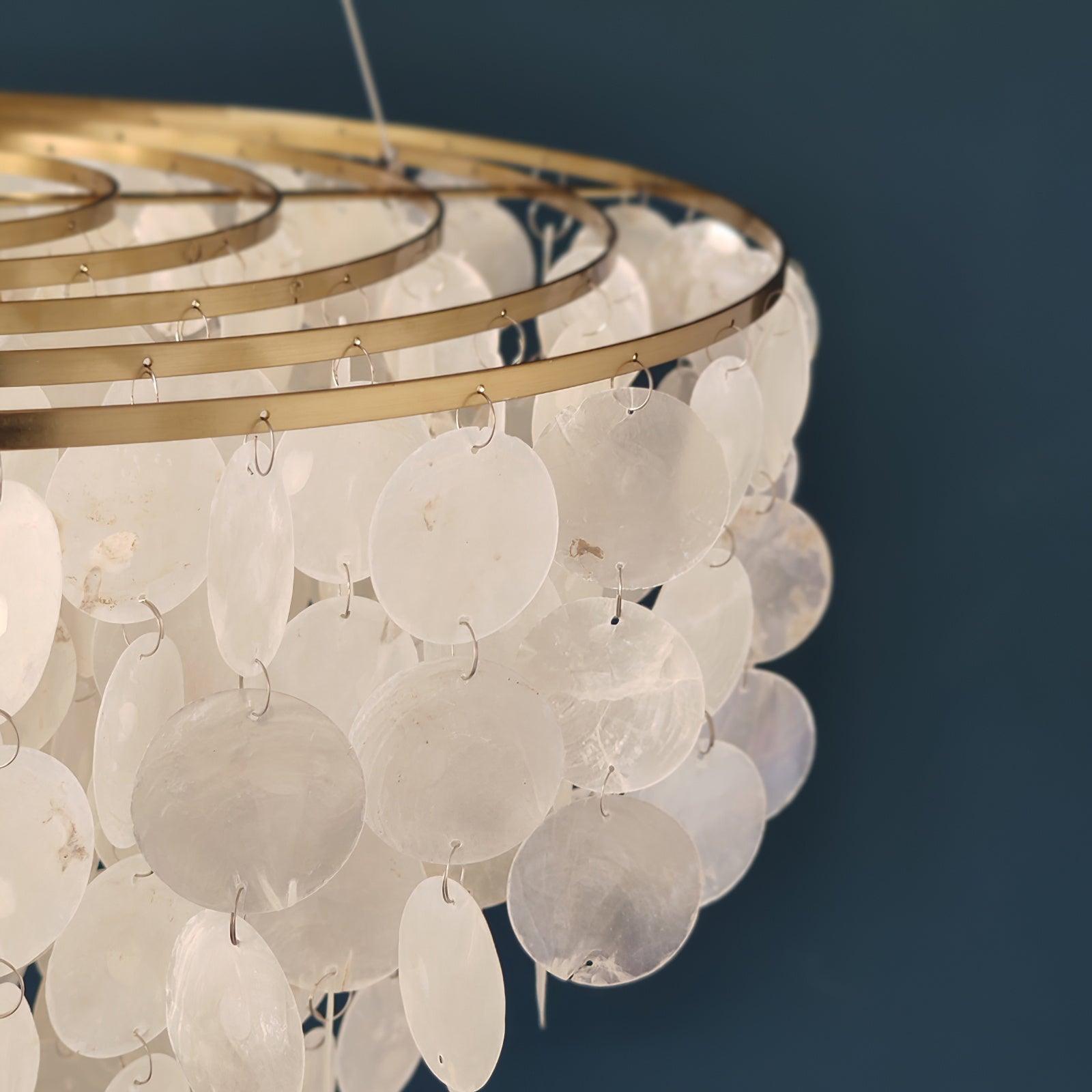 Esileth Postmodern Luxury Shell Wind Chime Metal Chandelier - Blowlighting