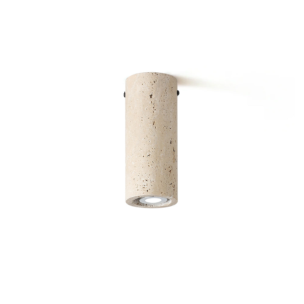 Shura Minimalist Travertine Ceiling Light