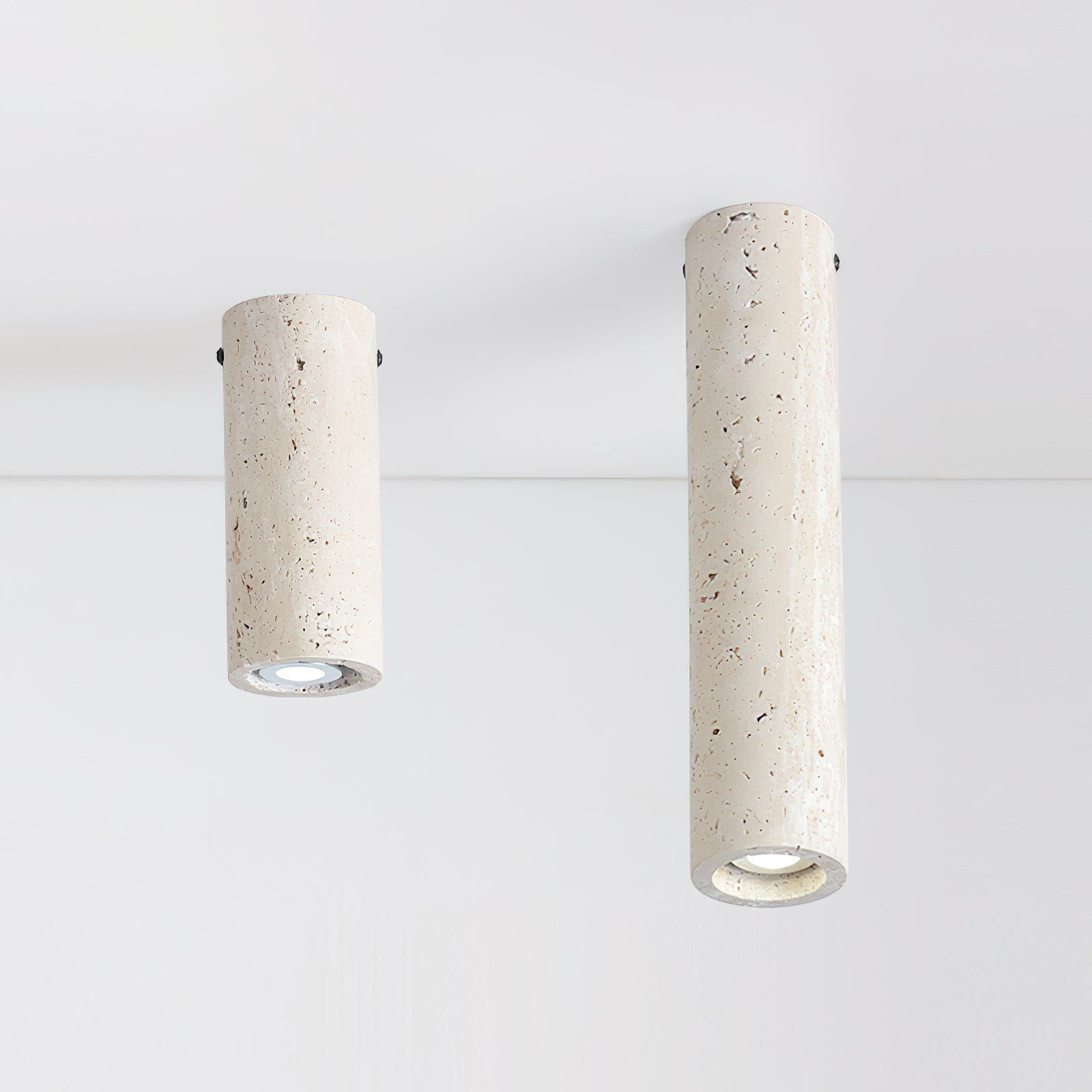 Shura Minimalist Travertine Ceiling Light
