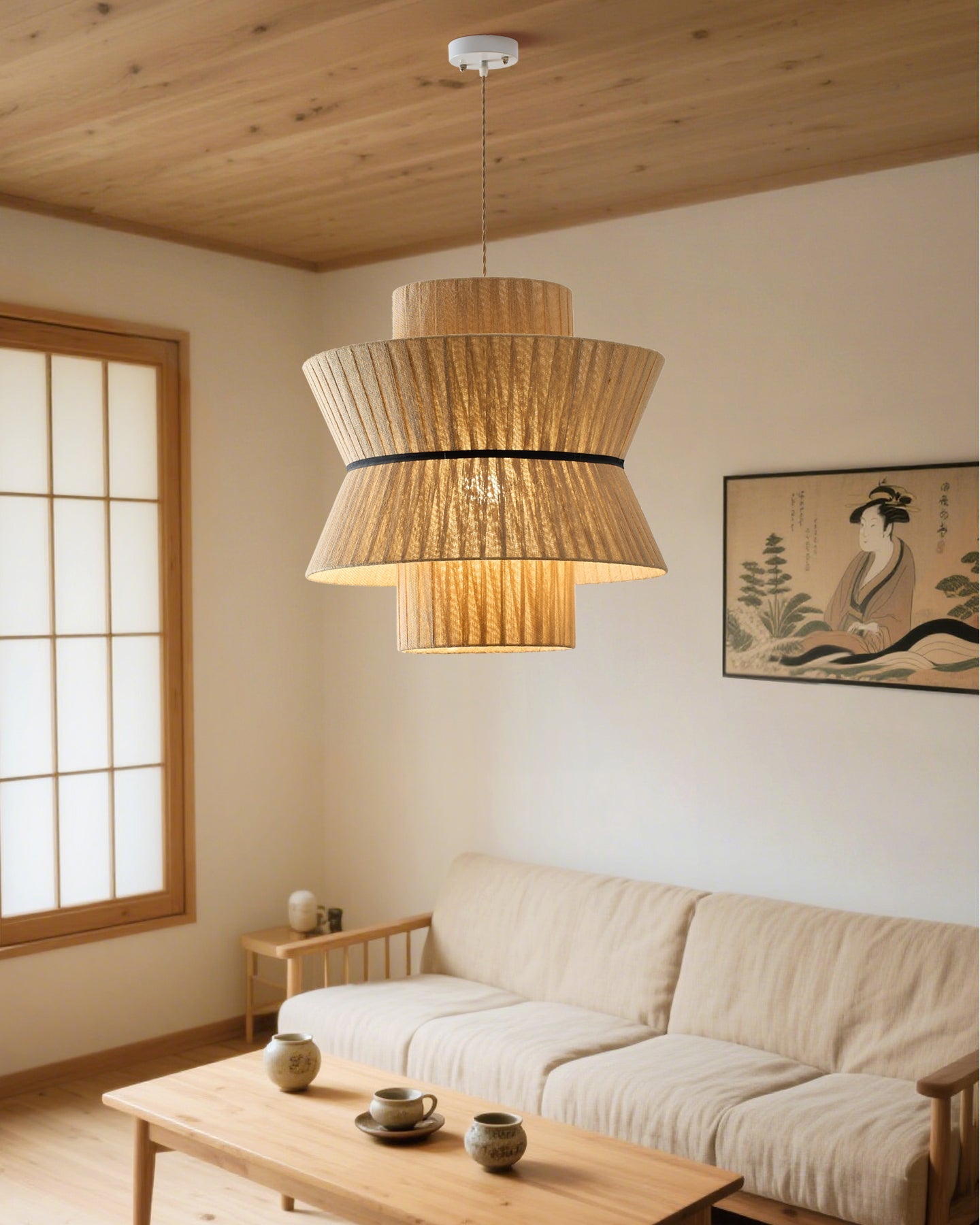 Sicel Wabi-Sabi Rattan Pendant Light