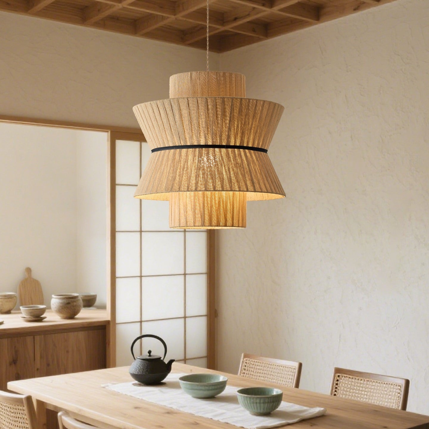 Sicel Wabi-Sabi Rattan Pendant Light