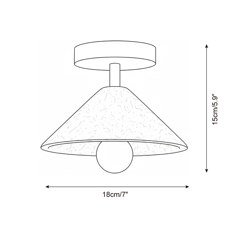 Sierra Wabi-Sabi Travertine Ceiling Light
